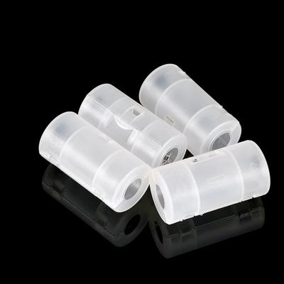 4 Pack AA To Size C Battery Adapters Holder Switcher Converter Cases Box White