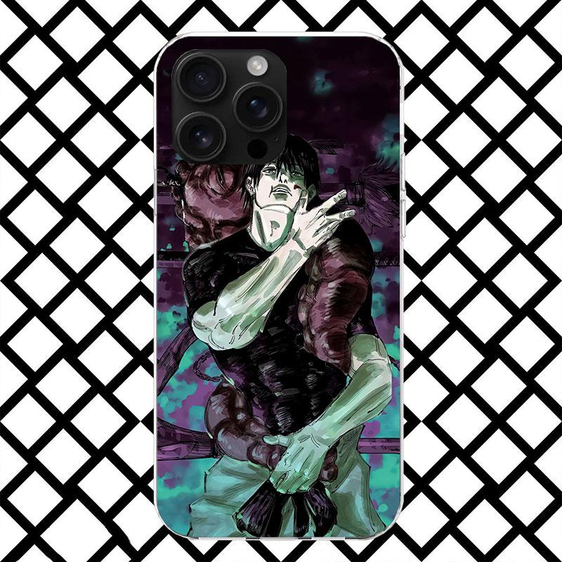 Kaisen J-Jujutsu Fushiguro Toji Handyhülle für iPhone 17 Air 16 16E 15 14 Plus 13 Mini 12 11 Pro Max 7 8 + SE 2020 Weiche Hülle Fu