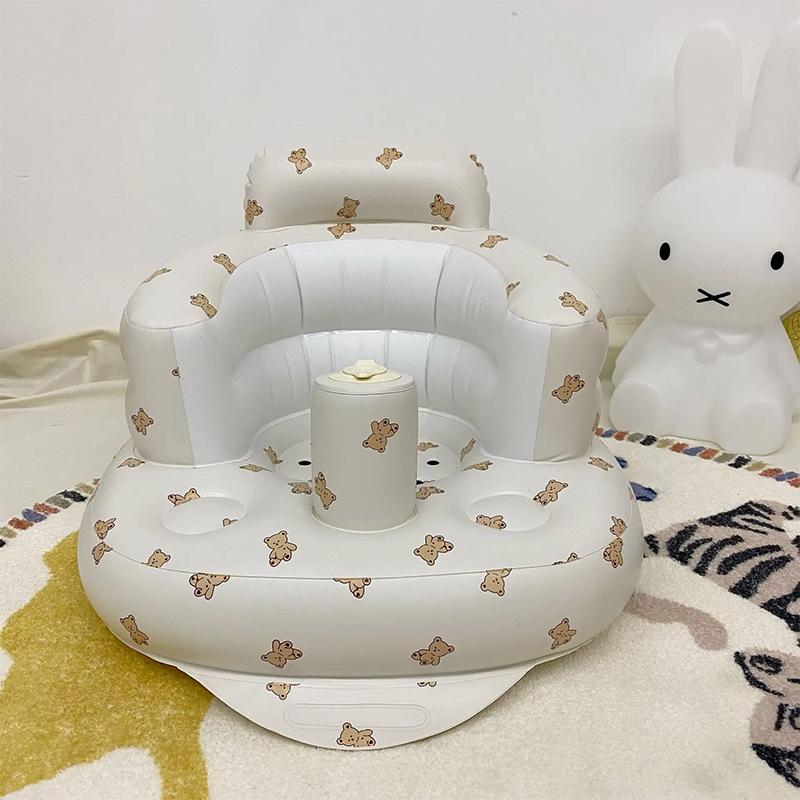 Inflatable Baby Learning Seat: Portable, Soft, Spine-Safe Training Chair