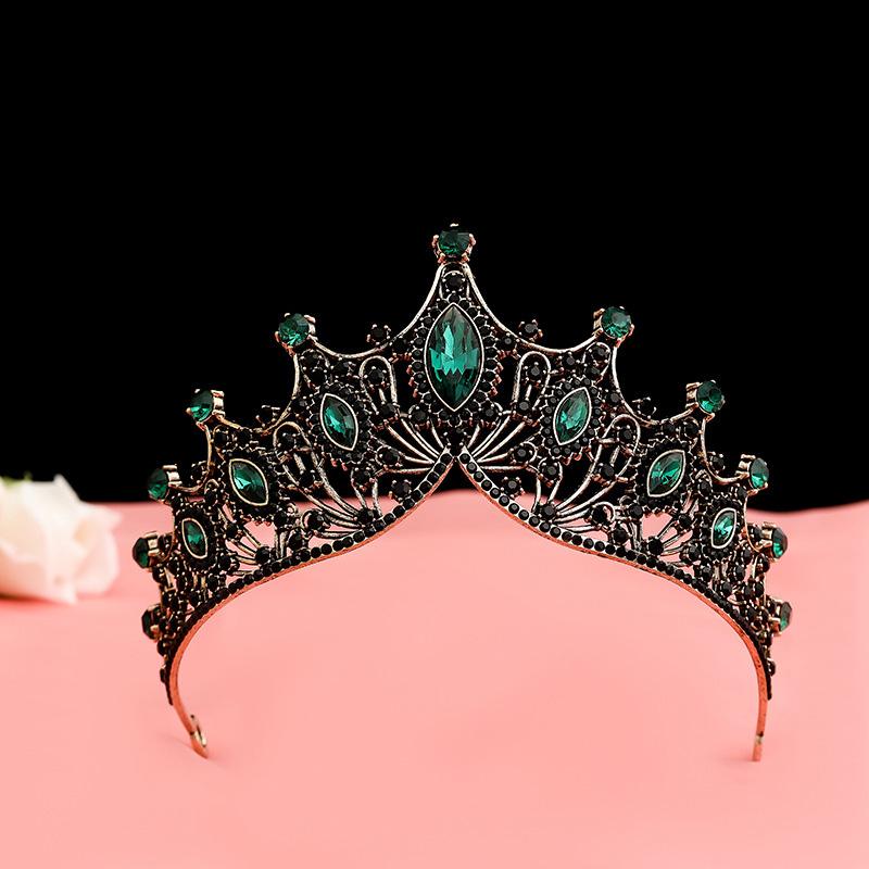 Hair Dress Jewelry Vintage Headwear Baroque Princess Queen Elegant Rhinestone For Wedding Tiara Crown Hair Accessories
