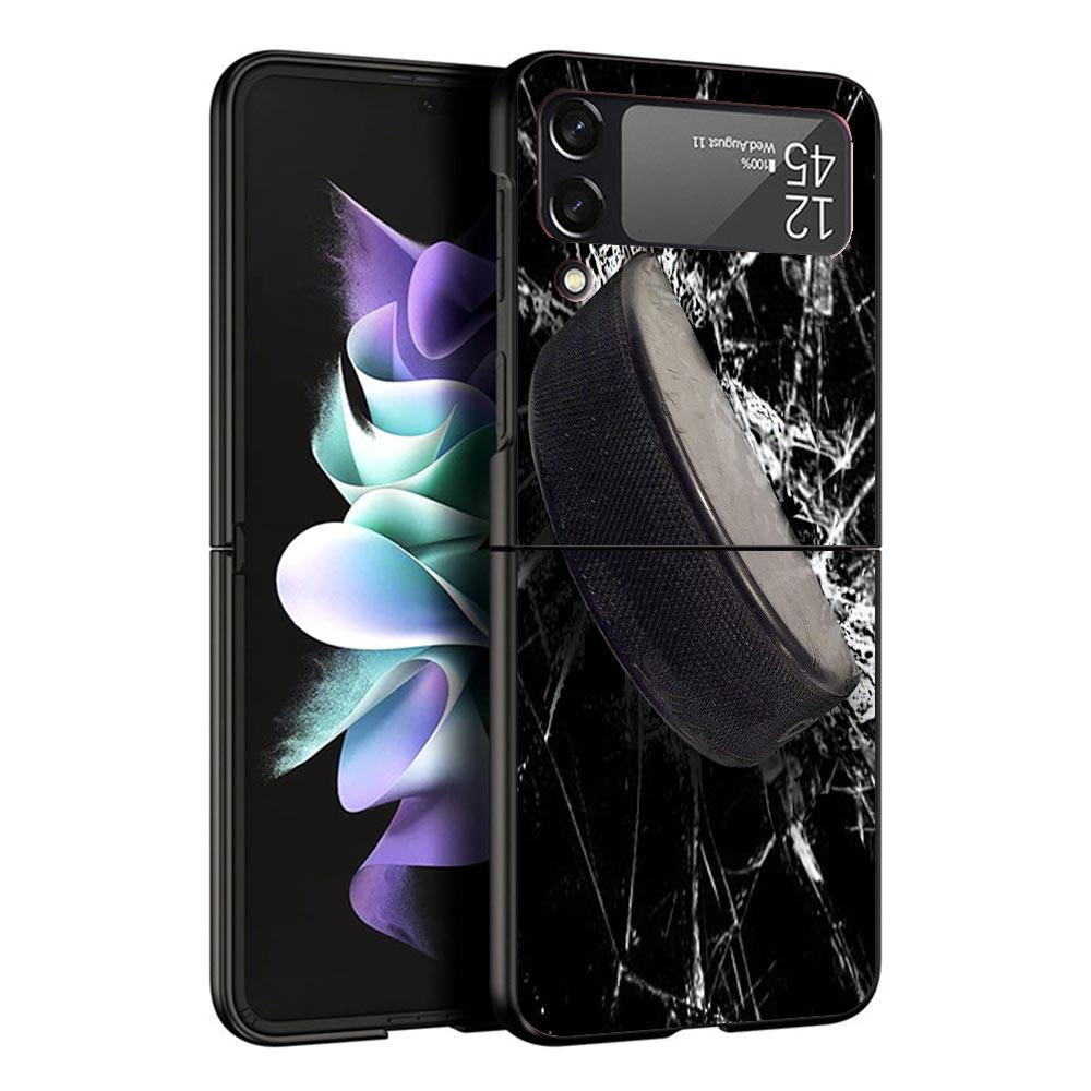 

Ice Hockey Rink Sport Black Phone Case For Samsung ZFlip7 ZFlip6 ZFlip5 ZFlip4 ZFlip3 5G Hard Protective Galaxy Z Flip 3 4 5 6 7 Samsung Z Flip 6
