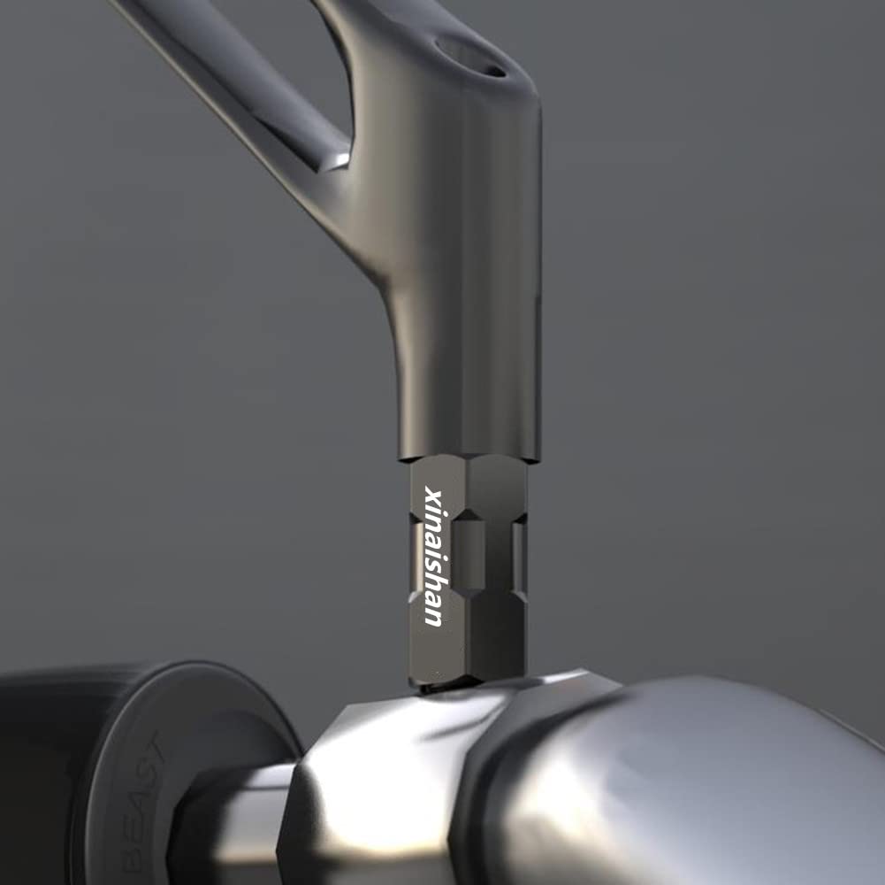 xinaishan Universal Motorcycle Mirror Long Extension Adapter 0.3/0.4 inch (8/10 mm) Positive Screw/Reverse Screw