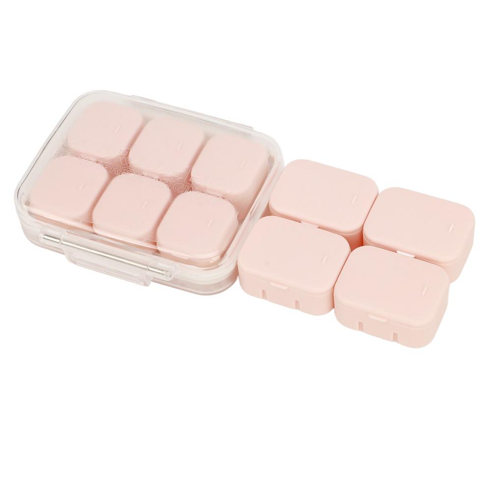 Portable Medicine Organizer Waterproof Case PP,PC Pill Organizer Removable Compartments Pink Vitamin Container Daily Medication