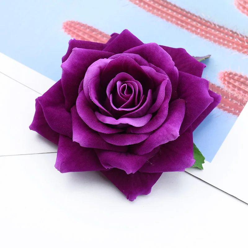 10CM Big Rose Artificial Flower Outdoor Garden Home vase table Decoration Wreaths Wedding arch bridal bouquet DIY Accessories