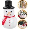 WTEMPO Mini Schneemann Figuren Ornamente Weihnachten Harz Schneemann Dekoration mit Hut Weihnachten Mikro Landschaft Ornamente Gartenzubehör für DIY Bastelarbeiten
