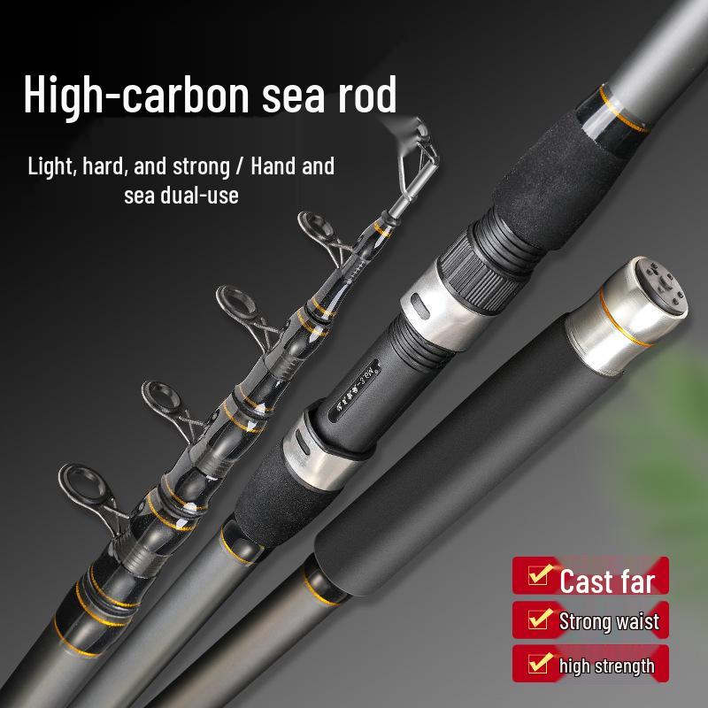 Ultra-Light, Ultra-Hard Long-Distance Casting Rod Set for Silver and Bighead Carp