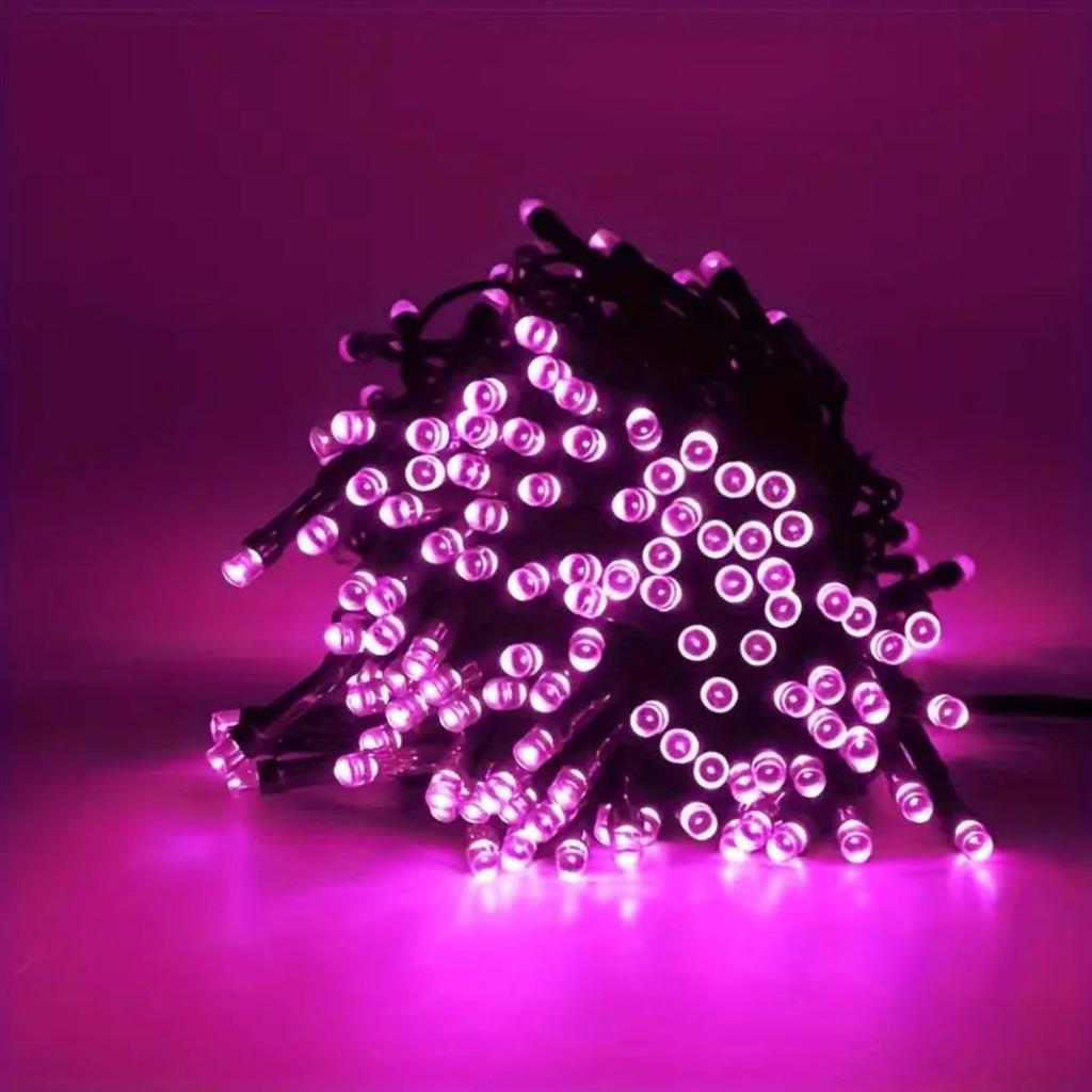39Ft Sparkling Pink Fairy Lights - 100 Shimmering Leds, 8 Enchanting Modes - Perfect For Christmas, Weddings, Valentines Day
