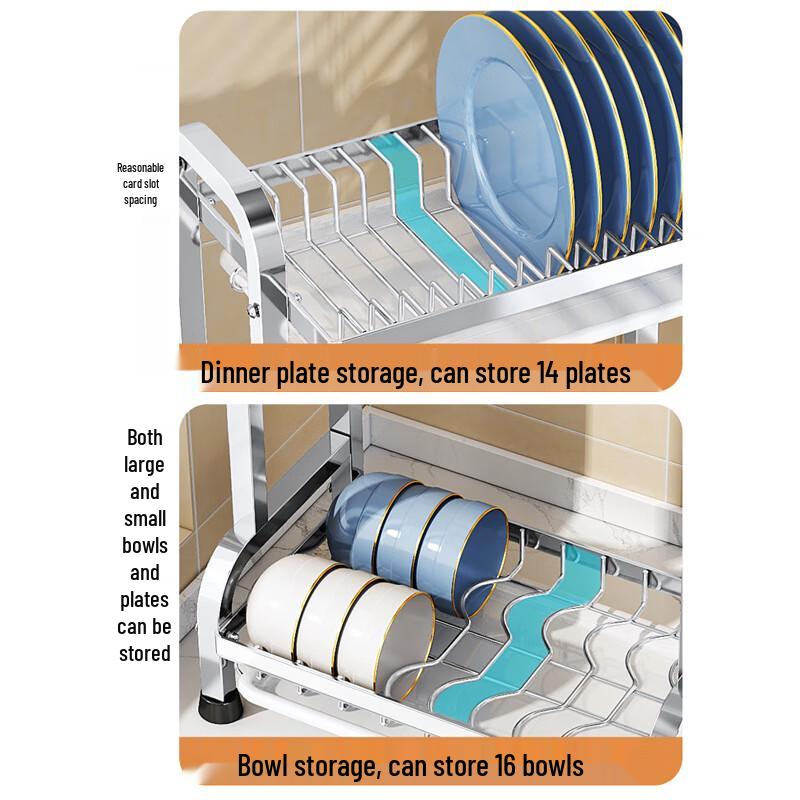 3-Tier Aluminum Countertop Dish Drying Rack