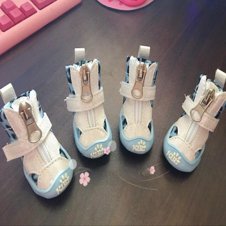 

Small Dog Shoes Four Seasons Anti-Slip Warm Winter Proof Teddy Bichon Pet Boots Sport Dog Oes for Warmth Preservation 2