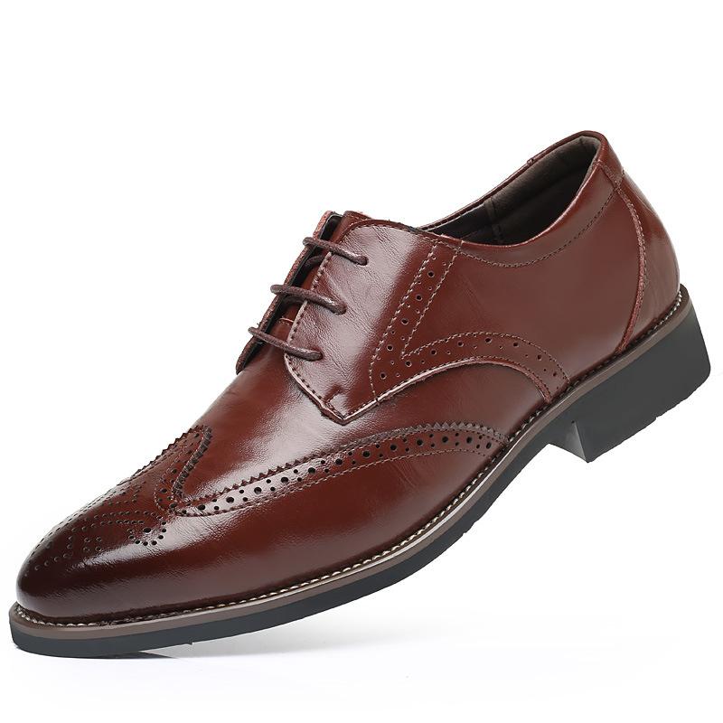 Scarpe Brogue Oxford da Uomo Classiche Stringate Scarpe Eleganti Formali in Nero Marrone Cuoio Blu Navy per Lavoro Matrimonio Ufficio Comode