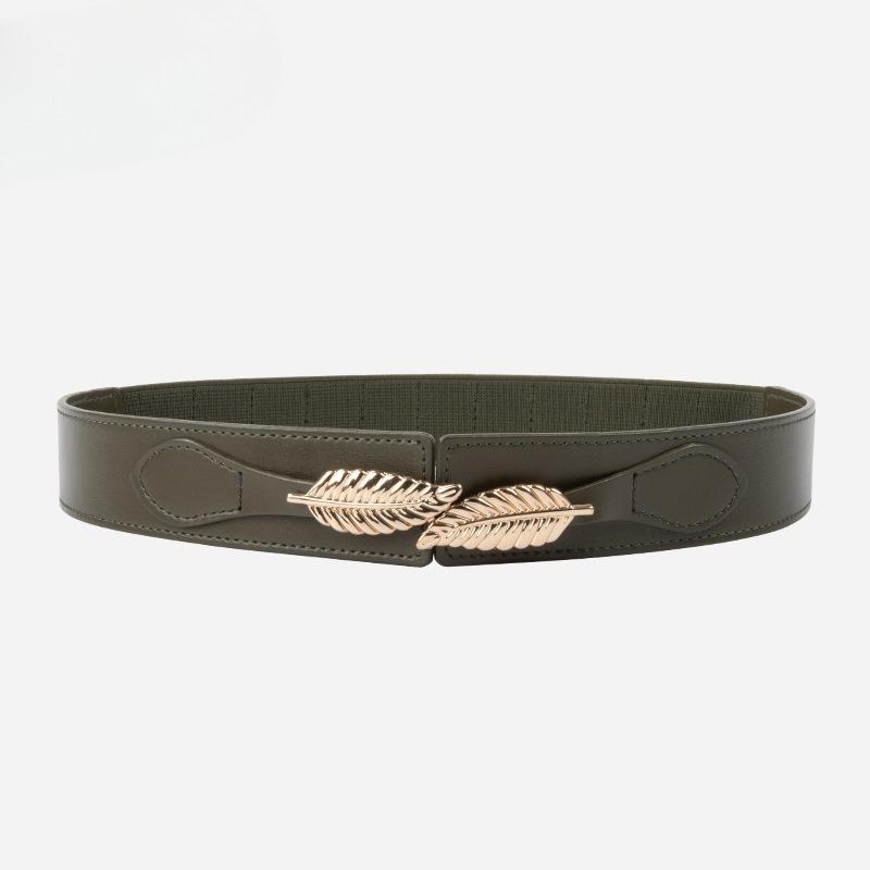 Ladies' Leather Belt with High-end and Fashionable Waist Cinching, Slimming Effect, Paired with A Coat and Waist Cinching Leather for Women