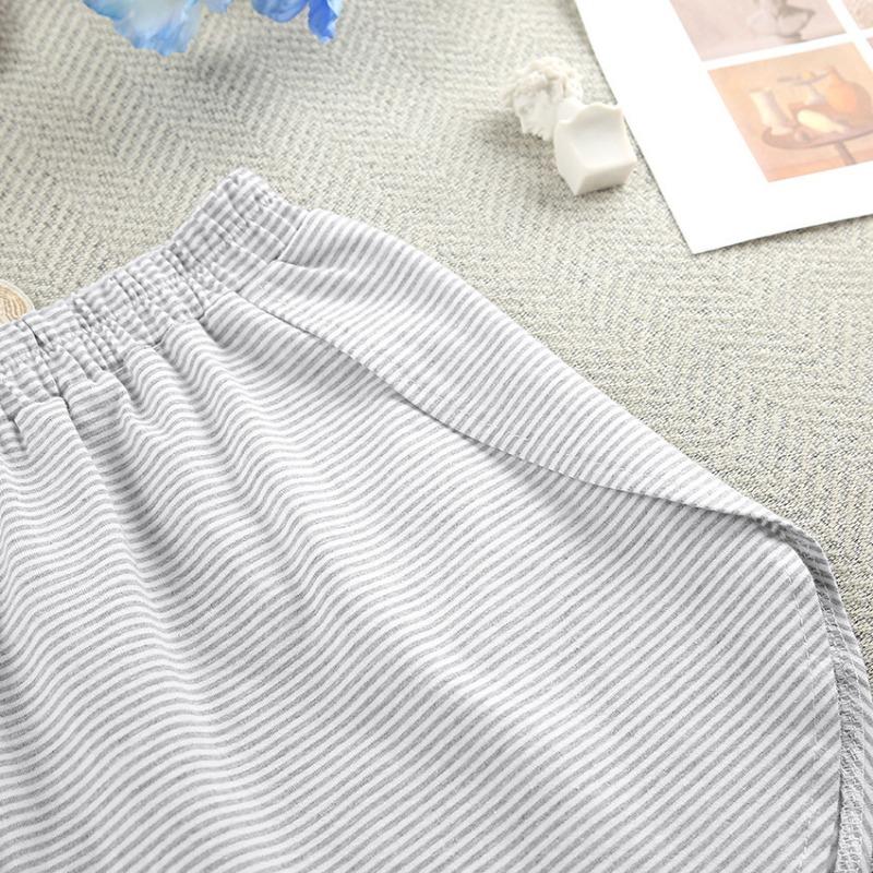 Pigiama a righe da donna Set T-shirt a maniche corte e pantaloncini Indumenti da notte Set da 2 pezzi per donna Casa Casual Ampio Girocollo Pigiama
