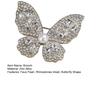 Women Brooch Three-Dimensional Butterfly Design Pin with Imitation Pearls Rhinestones Suits Coats Sweaters Badge Formal Occasions Decorative