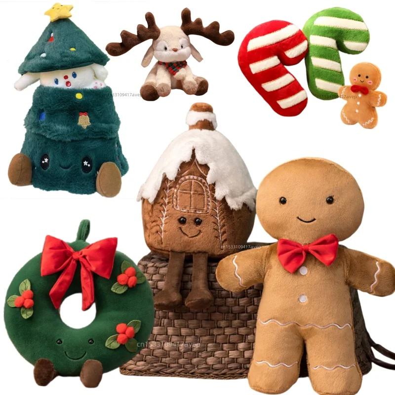Boże narodzenie chleb imbirowy pluszowa poduszka pluszowa nadziewane czekoladowe ciasteczka kabina wystrój domu poduszka śmieszne świąteczne drzewo Parsty Decor Doll