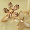 Statement Faux Opal Adjustable Jewelry Lightweight Marguerite Open Ring for Women