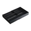 Yamazaki Tower Extendable & Sliding Cutlery Tray, Black, Approx. W25 X D24.6-45 X H5.7cm, Tower Drawer, Cutlery Storage, Extendable, Model 3383
