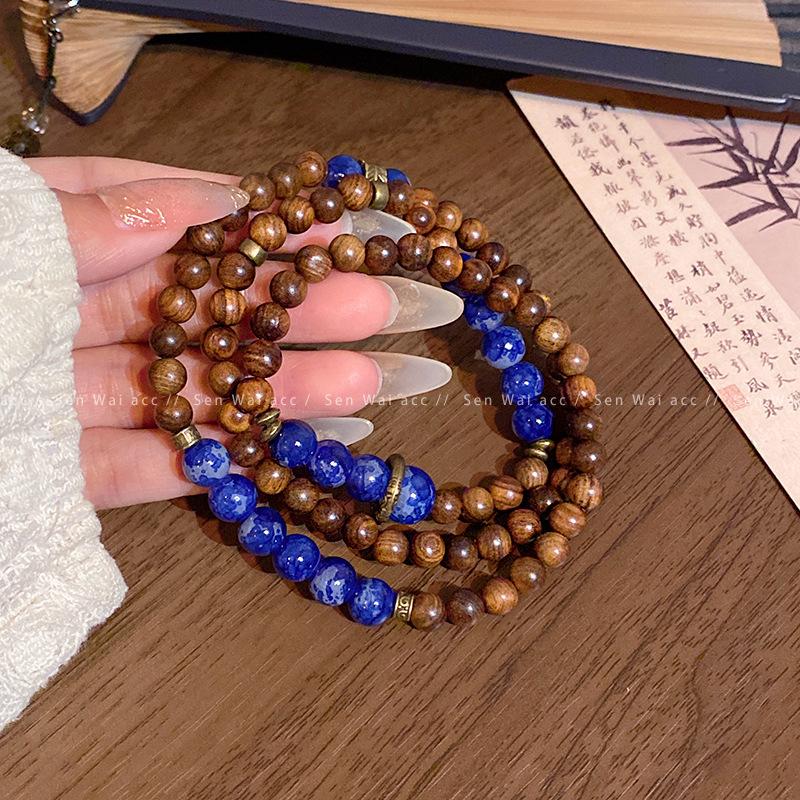 New Chinese Multi-layer Stacked Beaded Bracelet Women's Retro Bracelet Ethnic Style Jewelry