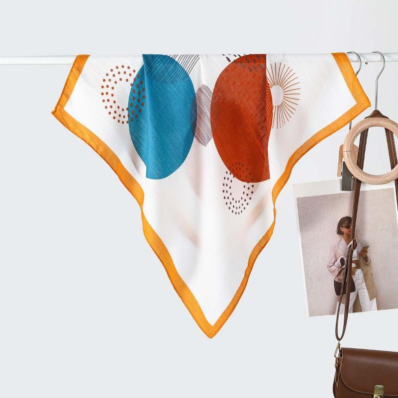 Hot-selling silk scarves women's temperament versatile simple warm small scarf scarf scarf spring and autumn warm scarf