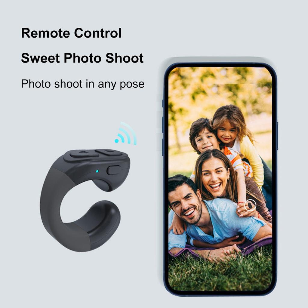 Smart Phone Remote Control TikTok Scrolling Rings with Phone Stands Page Turner for Kindle App BT Phone Remote for