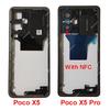Mittelrahmen für Xiaomi Poco X5 Poco X5 Pro mit NFC Rückseitenabdeckung Gehäuse Frontrahmen Chassis mit Lautstärketasten Ersatzteile