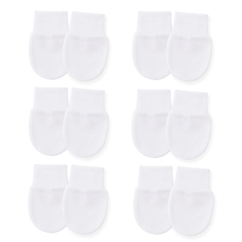 Newborn Baby Solid Color Anti-Scratch Gloves Set for All Seasons (0-3 Months) - Europe & US