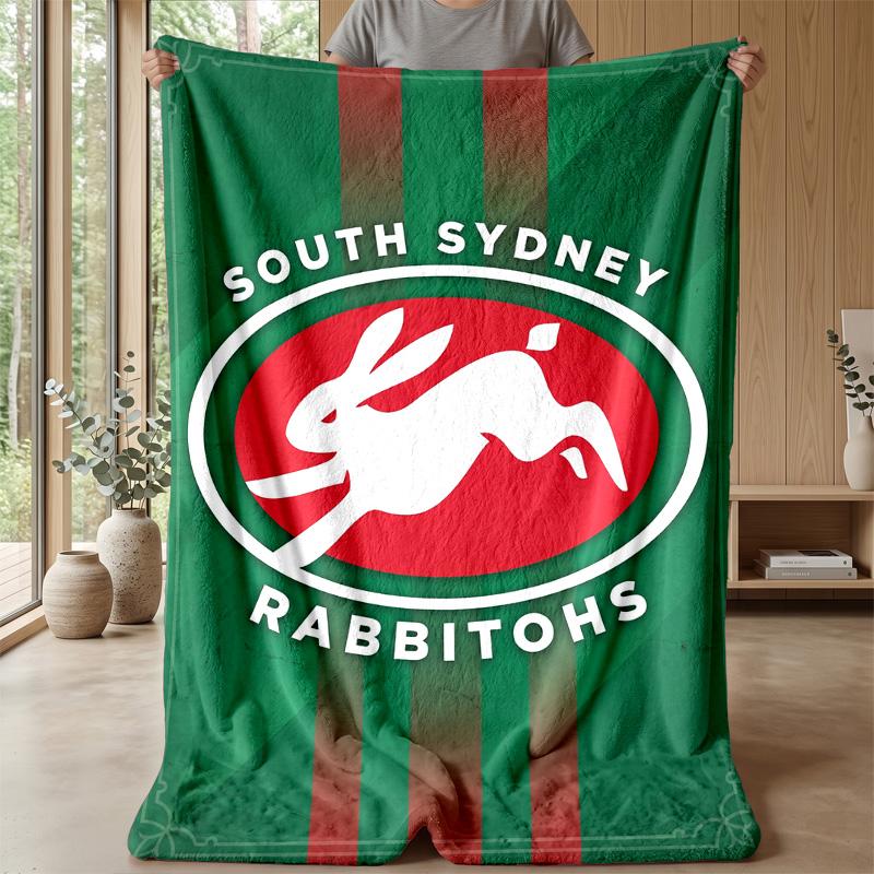 Coperta in Pile Flannel South Sydney Rabbitohs Coperta Calda e Accogliente per Divano Letto Viaggio Uso in Tutte le Stagioni
