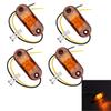 PolarLander 4pcs 24V Amber LED Side Marker Light Side Clearance Marker Light Trailer Truck for Clearance Lamp Yellow