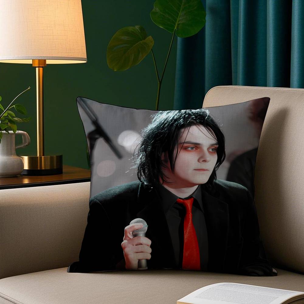 Singer G-Gerard Way Pillow Case Short Plush Print Cushion Cover Square Throw Pillow Covers Sofa Home Decor