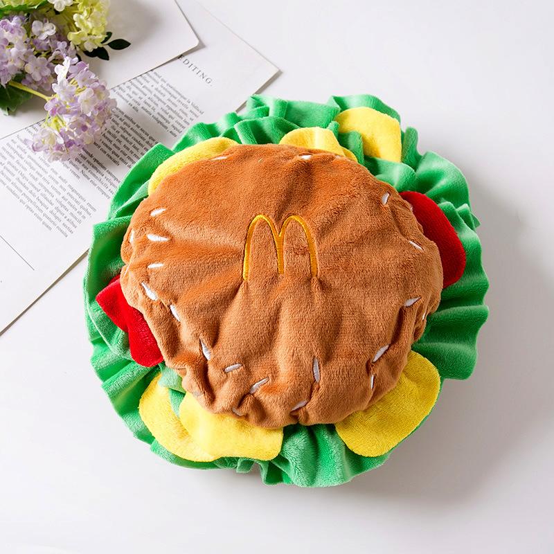 

Hamburger Cat Headband Collar Hat for Cats and Dogs, Adjustable Elizabethan Collar, Funny Headwear, Photo Prop S