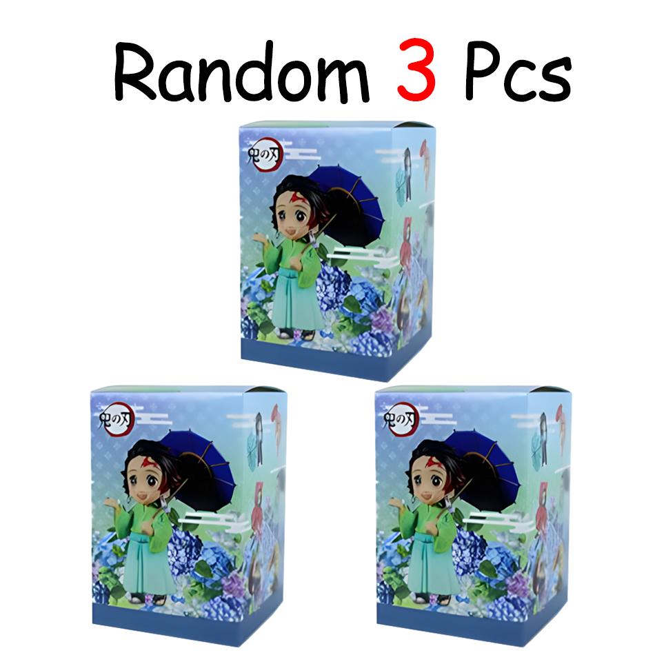 Demon Slayer Kimetsu No Yaiba Plum Rain Mystery Blind Box Tanjirou Nezuko Zenitsu Inosuke Collectible Toy Gift For Manga Lovers