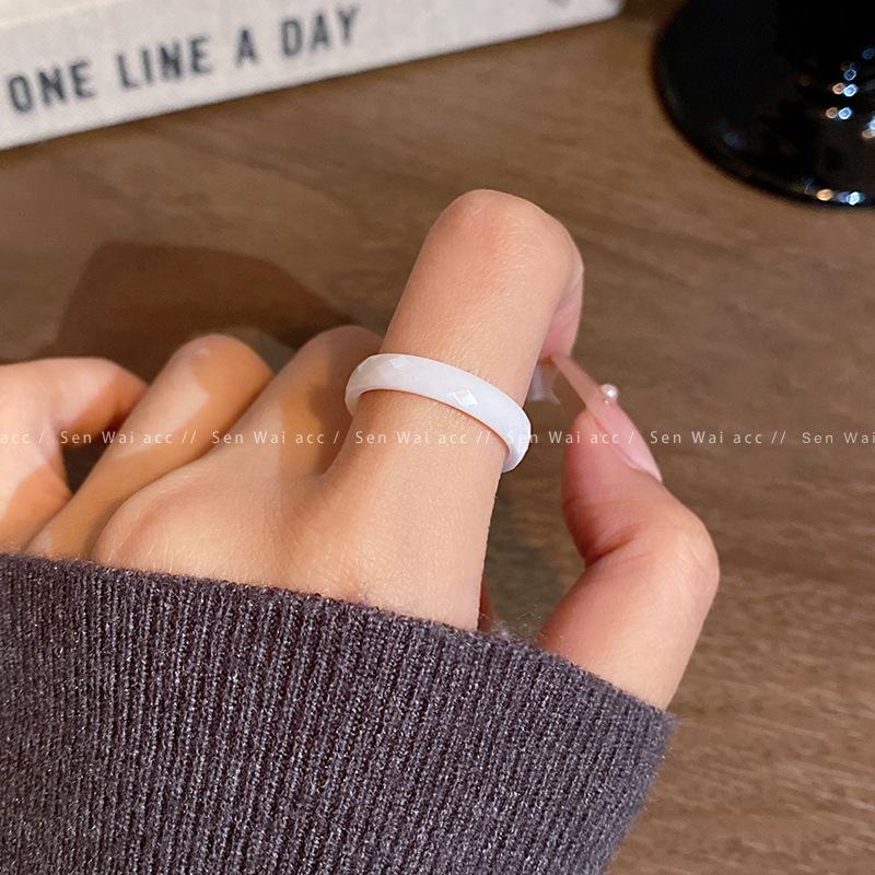 Design Plain Ring Ring Women's New Chinese Style Index Finger Ring National Style Jewelry