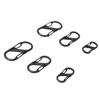 10 Pcs S Shaped Carabiner Metal Double Snap Hooks Carabiner Keychain Small Spring Clips for Camping Fishing Traveling