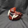 Halloween Masquerade Red Prajna Mask Cosplay Noh Japanese Latex Half Face Grimace Fangs Funny Scary Ghost God Wizard Masks