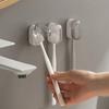 Wall Mount Toothbrush Holder with Cover Waterproof Dust-Proof No Drill Bathroom Single Electric Toothbrush Hanger Organizer Rack