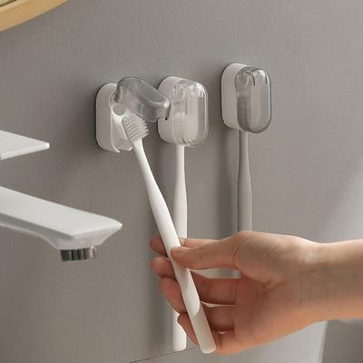 Wandhalter Zahnbürstenhalter mit Abdeckung Wasserdicht Staubdicht Bohrlos Badezimmer Einzelner Elektrischer Zahnbürstenhalter Organizer Ständer