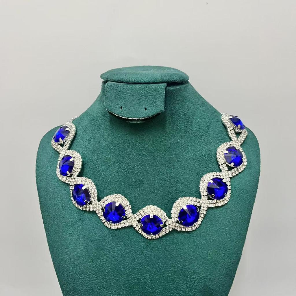 Wind Red, White, Blue And Black Crystal Bracelet, Super Flash Full Diamond Luxury Bracelet Women, Shiny Rhinestone Bracelet Hand Jewelry