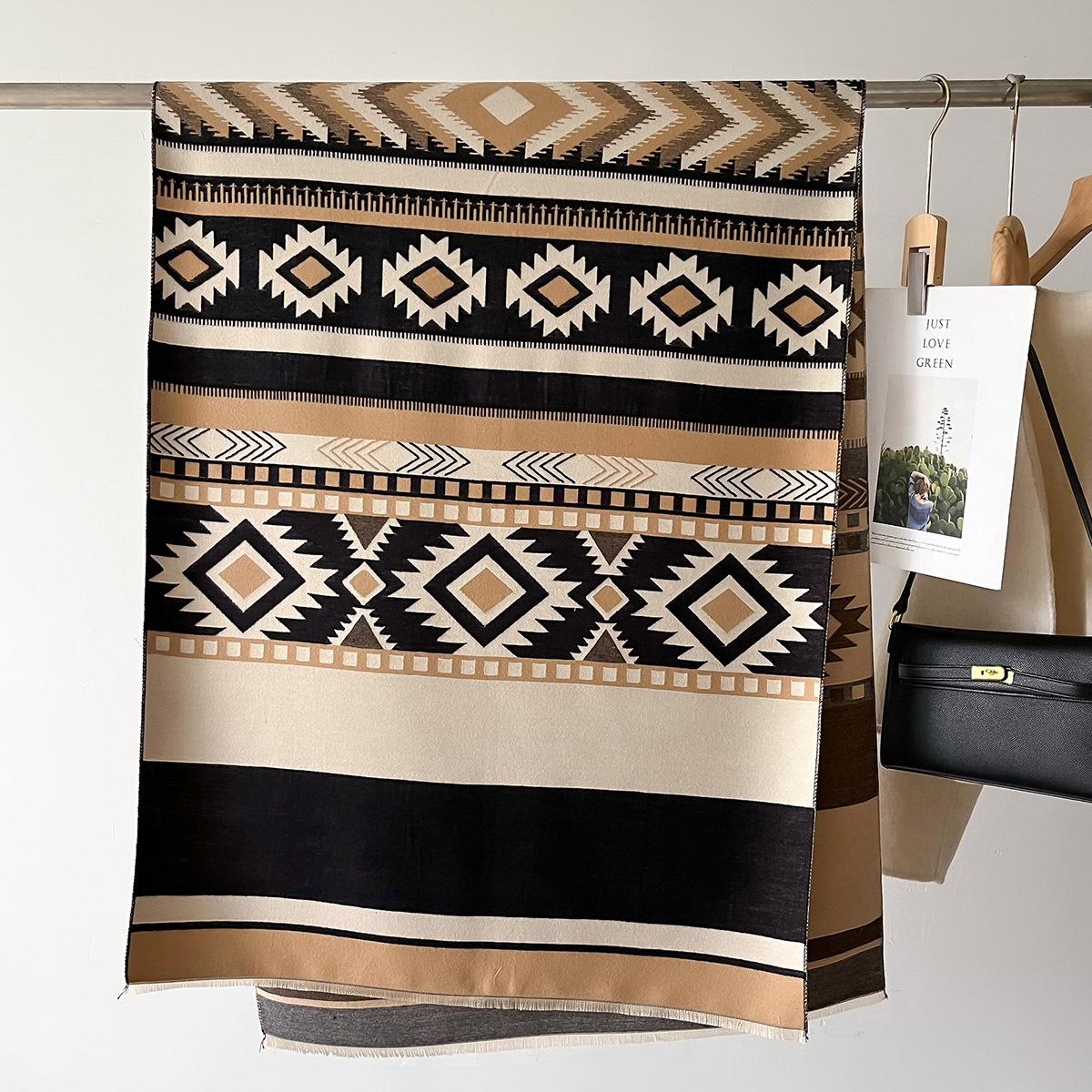 Новый модный шарф женский зимний искусственный кашемировый утолщенный шарф осенне-зимний теплый шарф 66*186cm