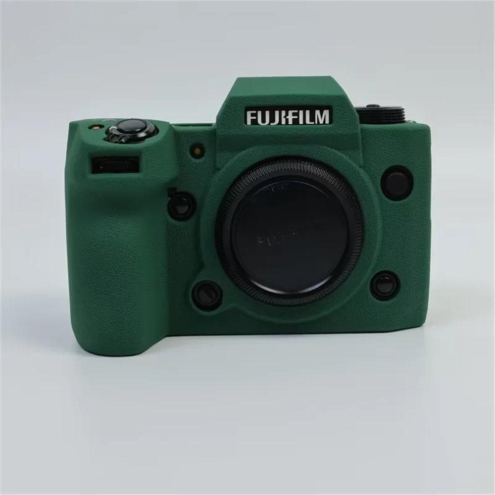 

Soft Silicone Armor Camera Body Case For Fujifilm X-H2 X-H2S Fuji XH2 XH2S Rubber Cover Skin зелёный