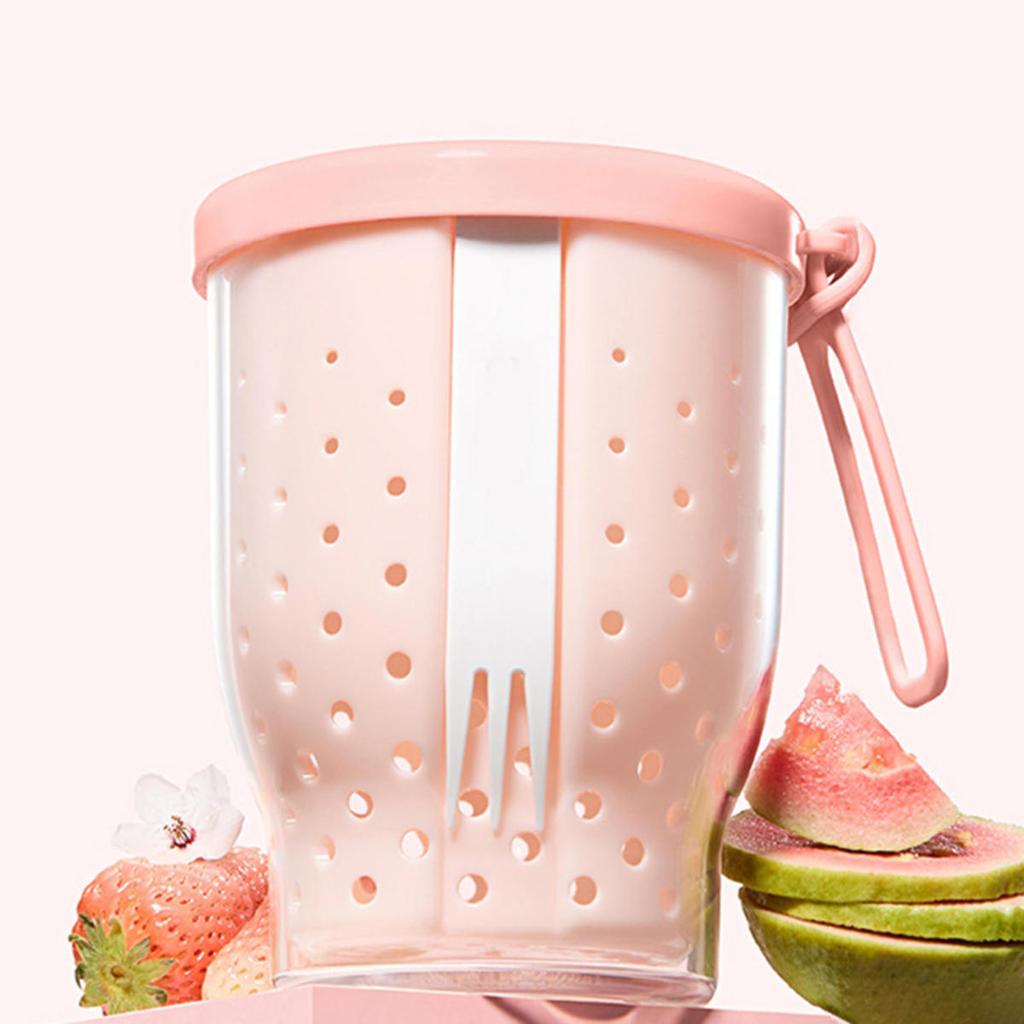 Double Layer Oatmeal Storage Jars Anti-Slip Portable Salad Cup with Spoons Lids Sealed Fruit Preservation Cup Breakfast