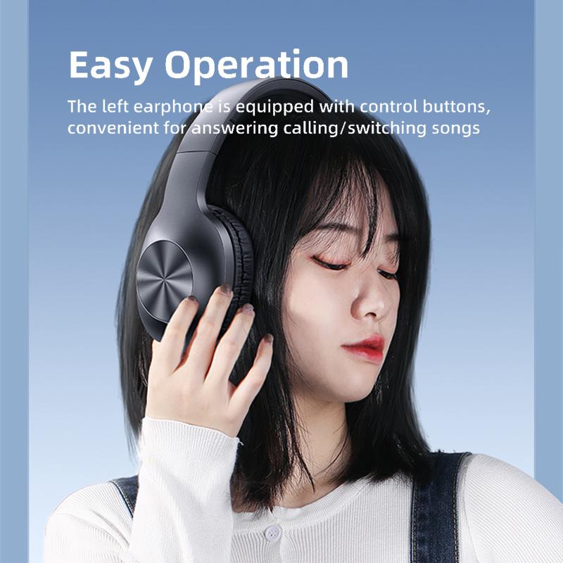 USAMS TWS Bezdrátová sluchátka Bluetooth 5.0 přes uši HIFI stereofonní sluchátka s hlubokými basy Skládací sluchátka s výdrží baterie 100 hodin pro iPhone Android