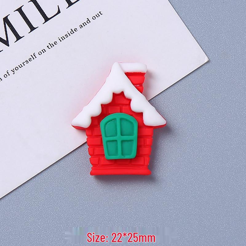 DIY Christmas Tree Santa Claus Resin Ornaments: Hair Clip, Phone Case, Bottle, Shoes, Clothing Stickers