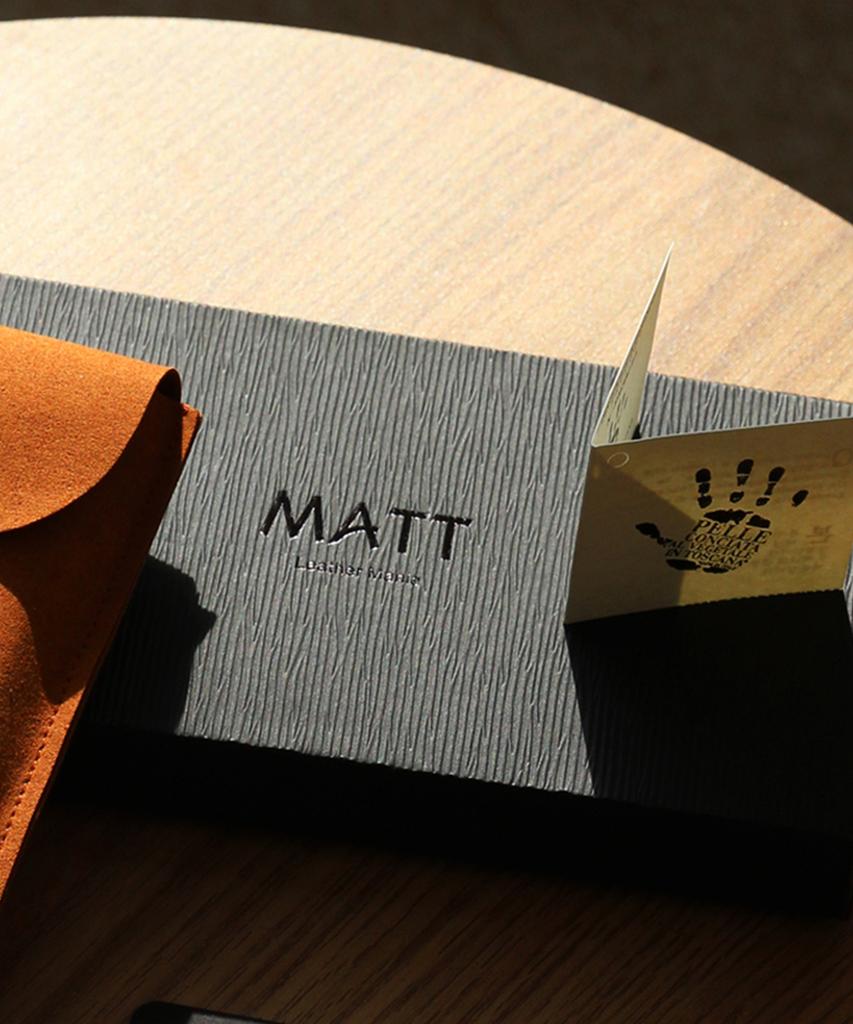 Matt New Vecchio Cowhide Card Holder Camel Brown
