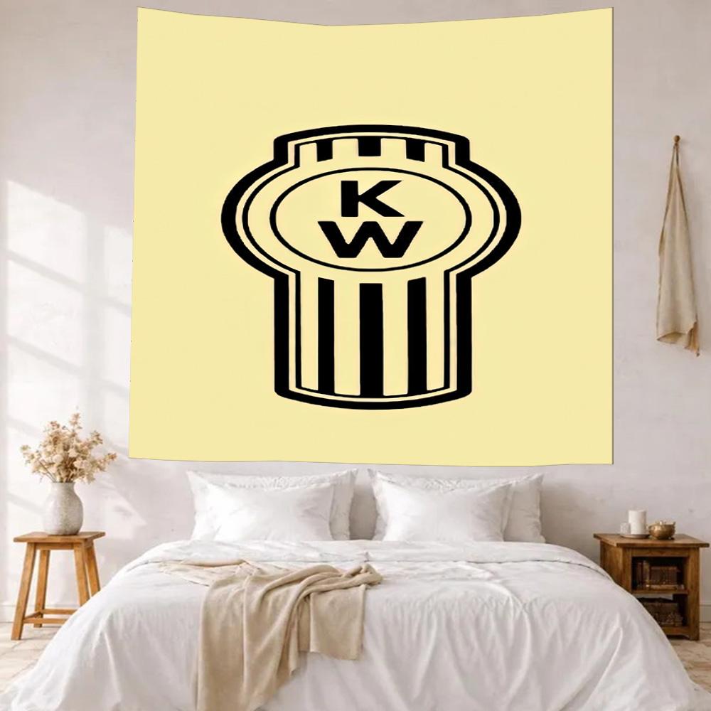 Kw Heavy Trucks Wall Decor Tapestry Art For Pet Memorial Birthdaywedding Party Backdrop Family Gift