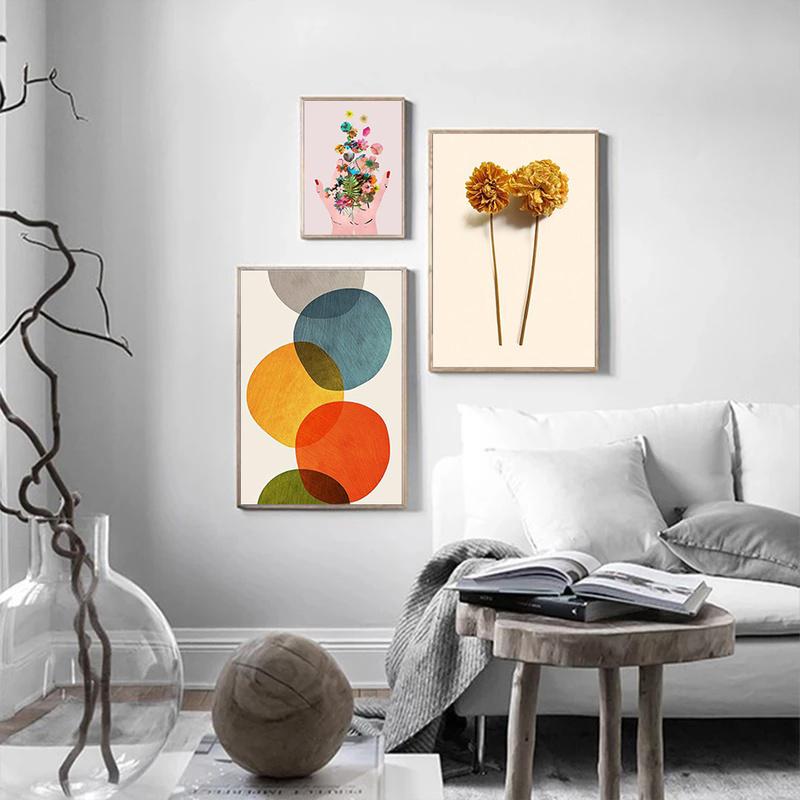Sun Tree Flower Landscape Calm Quotes Wall Art Canvas Painting Nordic Posters And Prints Wall Pictures For Living Room Decor