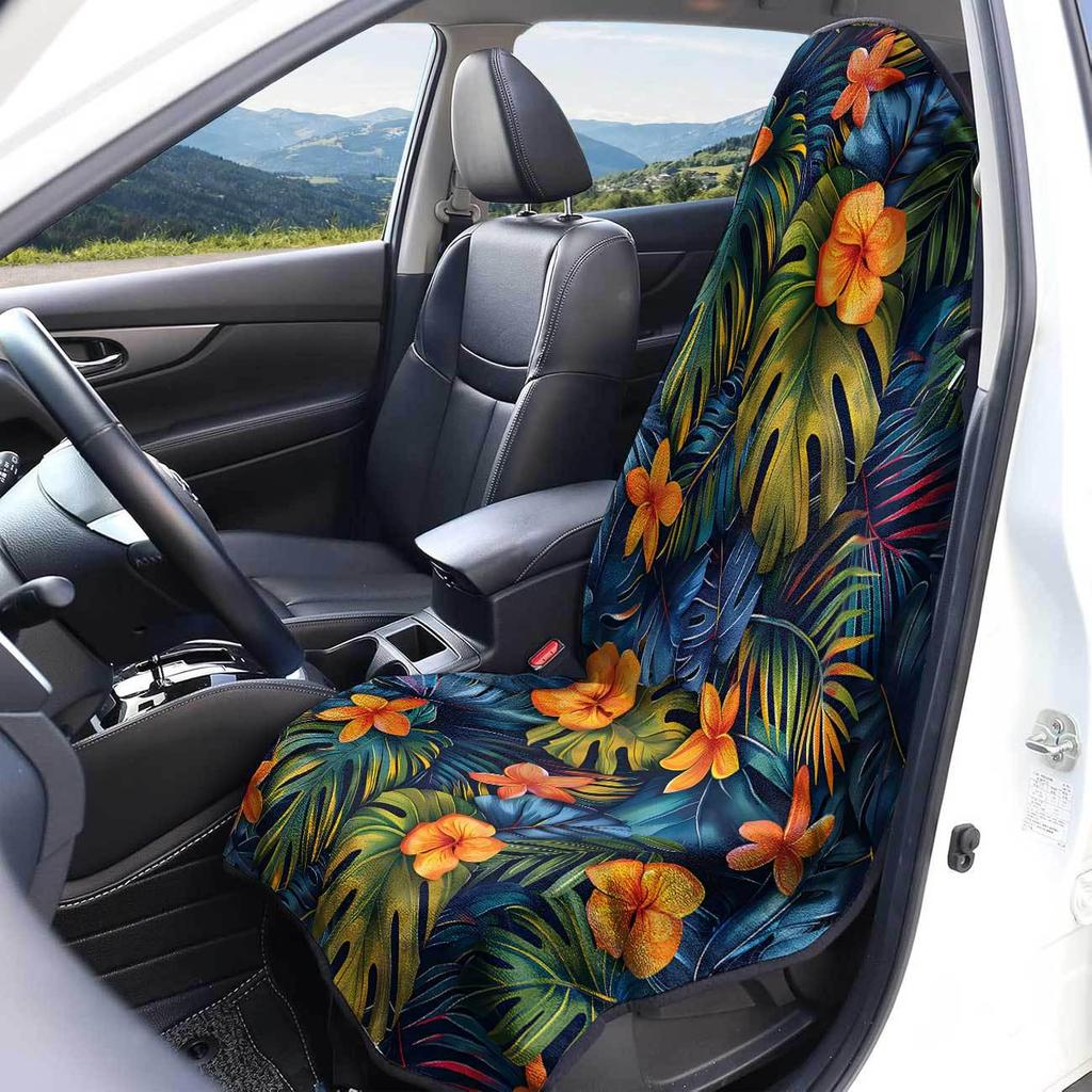 Universal Car Front Seat Leaf Towel Cover - Ideal for Gym & All-Season Use