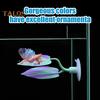 Fish Tank Leaf with Suction Cup Eco-friendly Vibrant Color Simple Installation Small Fish Tank Leaves Rest Bed Aquarium Supplies