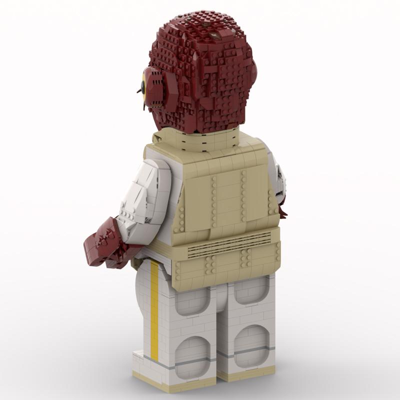 2515pcs MOC Admiral Ackbar Mega Figure Fits My Head Star Battle Model Building Blocks Architecture Christmas Gifts Toy Education