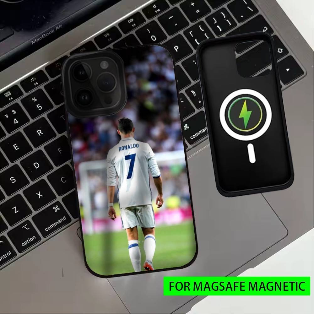 Footballstar R-Ronaldo Cool CR7 Phone Case For iPhone17,16,15,14,13,12,11 Plus,Pro Max Magnetic For Magsafe Wireless Charging