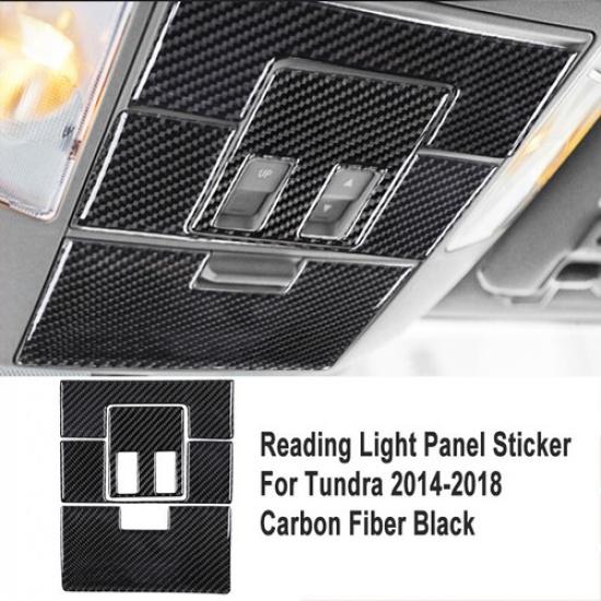 Luxury Carbon Fiber Car Inner Reading Light Panel Cover For Toyota Tundra 14-18