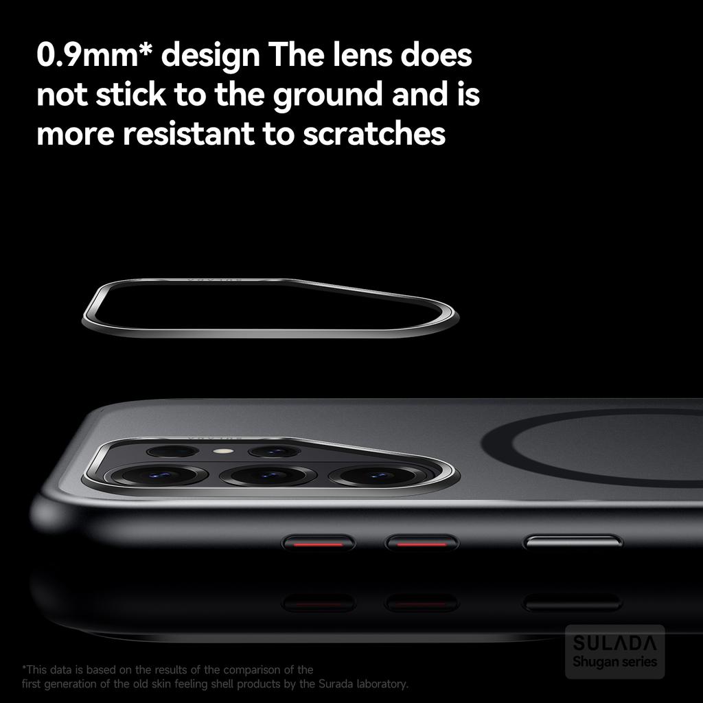 Luxury Metal Lens Frame Matte Transparent Magsafe Magnetic Phone Case For Samsung Galaxy S26 S25 Plus S26 Ultra Shockproof Cover